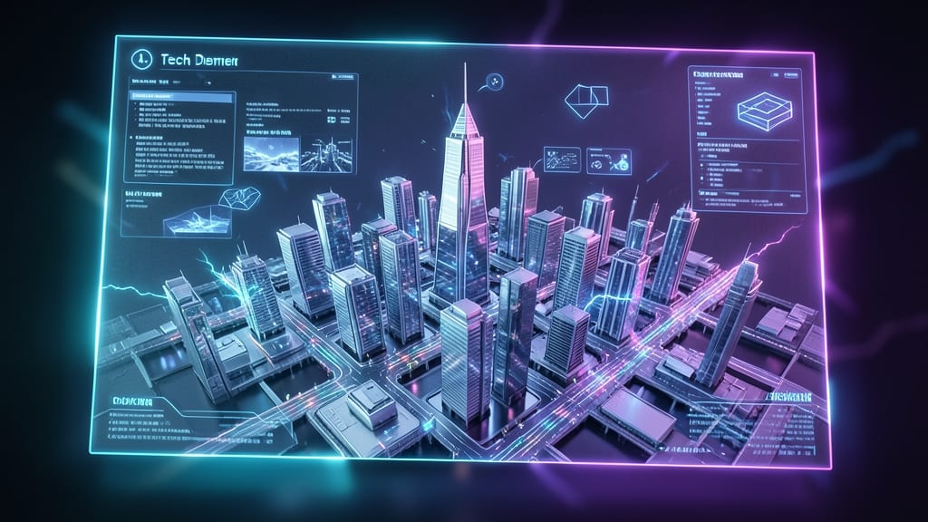 Futuristic 3D Tech Demo Presentation Template