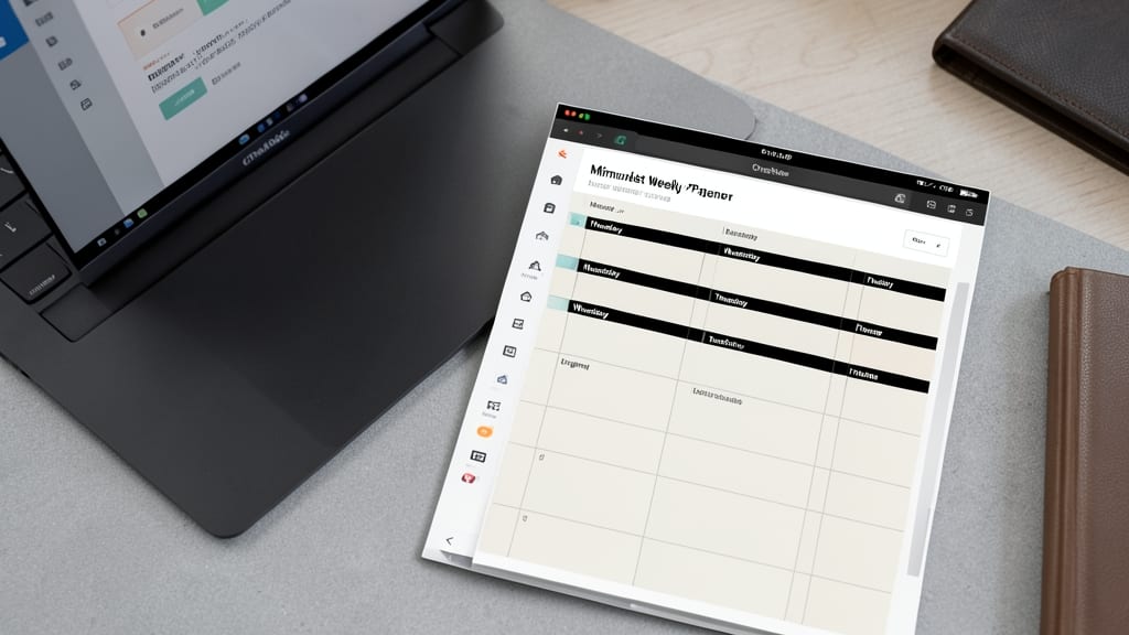 Minimalist Weekly Planner for Professionals