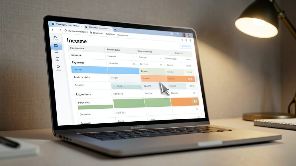 Financial Budget Planner with Expense Categories