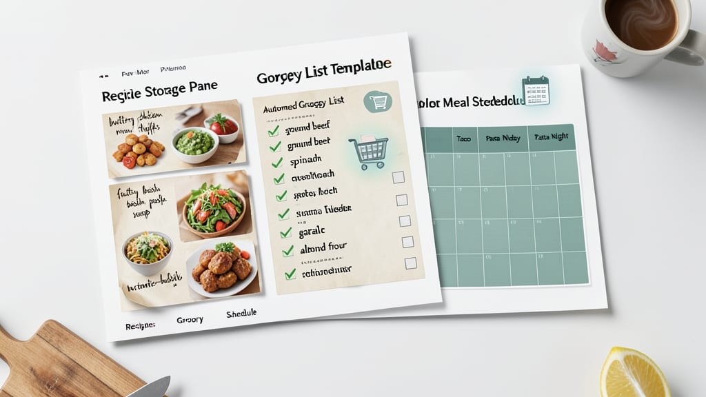 Family Meal Planner with Grocery List
